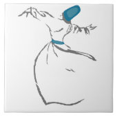 Whirling Dervish - Turquoise Tile Tegeltje (Voorkant)