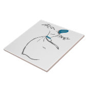Whirling Dervish - Turquoise Tile Tegeltje (Zijkant)