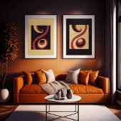 Whirling in Harmony: Bold Abstract Poster Set I