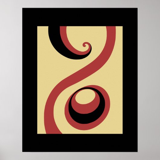 Whirling in Harmony: Bold Abstract Poster Set I (Voorkant)