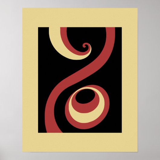 Whirling in Harmony: Bold Abstract Poster Set II (Voorkant)