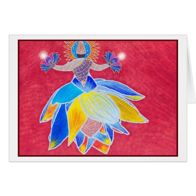 Whirling Lotus Card (Voorkant Horizontaal)