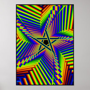whirling rainbow pentacle 3 poster