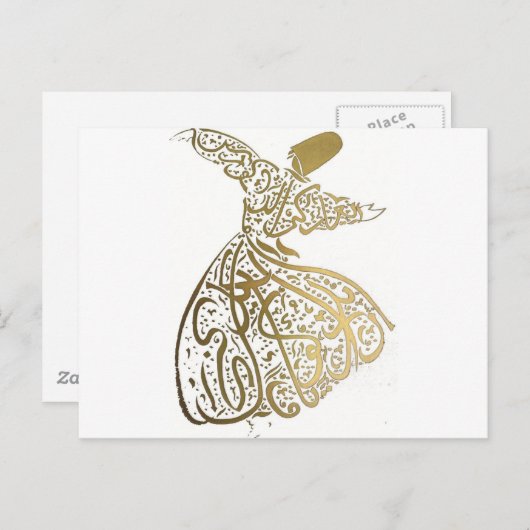 Whirling Sufi Dervish Briefkaart (Voorkant / Achterkant)