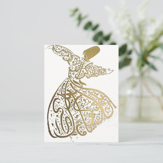 Whirling Sufi Dervish Briefkaart (Staand voorkant)