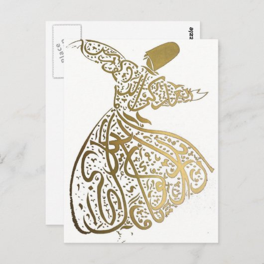 Whirling Sufi Dervish Briefkaart (Voorkant / Achterkant)