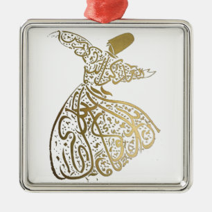 Whirling Sufi Dervish Metalen Ornament