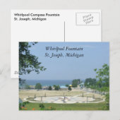 Whirlpool Fountain St. Joseph, Michigan MI Briefkaart (Voorkant / Achterkant)