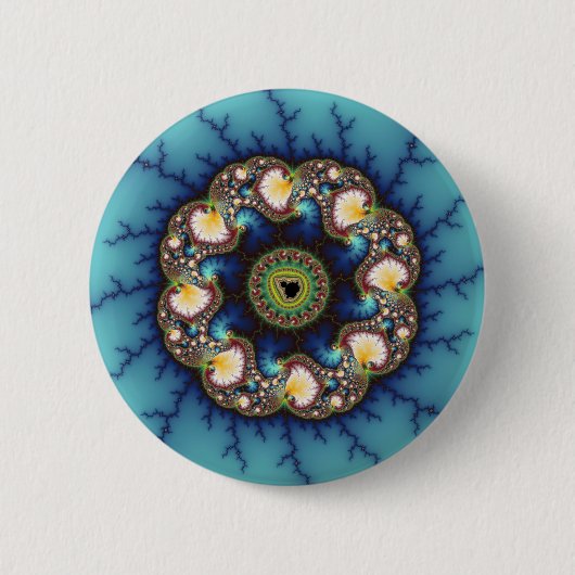 Whirlpool - Fractal Ronde Button 5,7 Cm (Voorkant)