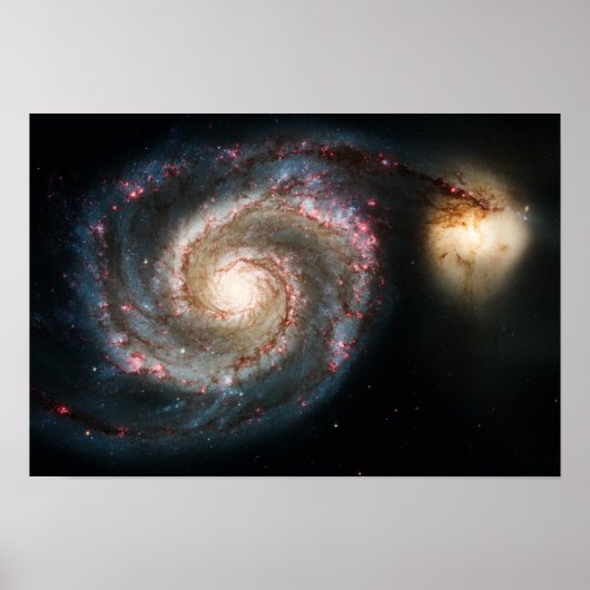 Whirlpool Galaxy - echte foto Poster (Voorkant)