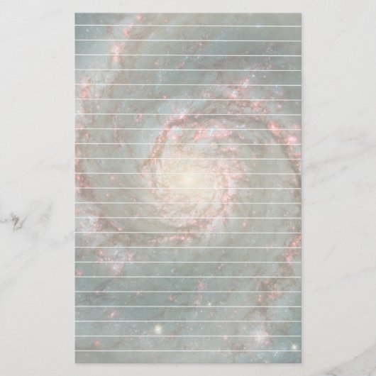 Whirlpool Galaxy met lijnen Briefpapier (Voorkant)