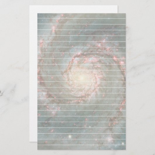 Whirlpool Galaxy met lijnen Briefpapier (Voorkant / Achterkant)