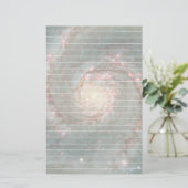 Whirlpool Galaxy met lijnen Briefpapier (Staand voorkant)