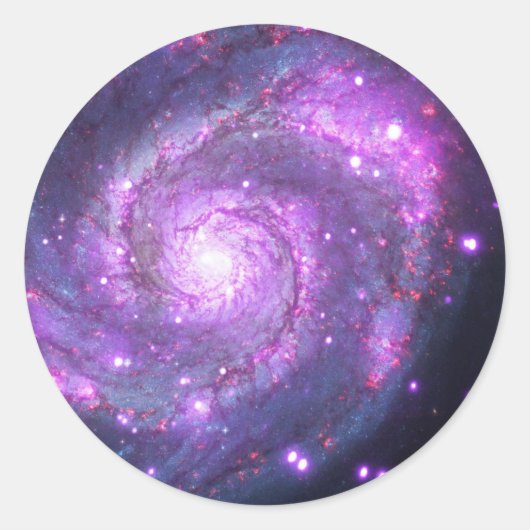Whirlpool Galaxy Ronde Sticker (Voorkant)