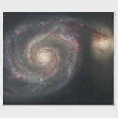 Whirlpool Galaxy (Space) (universum) (Messier 51A) Cadeaupapier (Vlak)