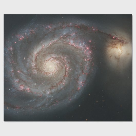 Whirlpool Galaxy (Space) (universum) (Messier 51A) Cadeaupapier (Vlak)