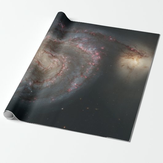 Whirlpool Galaxy (Space) (universum) (Messier 51A) Cadeaupapier (Uitgerold)