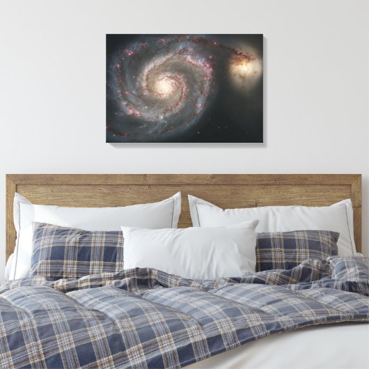 Whirlpool Galaxy (Space) (universum) (Messier 51A) Canvas Afdruk (Insitu (Slaapkamer))