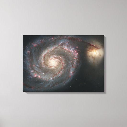 Whirlpool Galaxy (Space) (universum) (Messier 51A) Canvas Afdruk (Voorkant)
