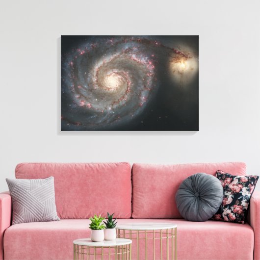Whirlpool Galaxy (Space) (universum) (Messier 51A) Canvas Afdruk (Insitu (Woonkamer))