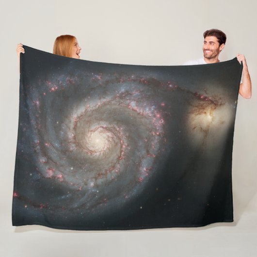Whirlpool Galaxy (Space) (universum) (Messier 51A) Fleece Deken (In situ)