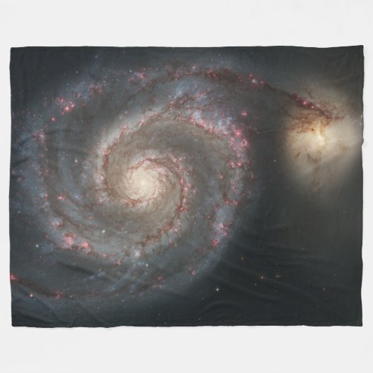 Whirlpool Galaxy (Space) (universum) (Messier 51A) Fleece Deken (Voorkant (Horizontaal))