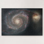 Whirlpool Galaxy (Space) (universum) (Messier 51A) Legpuzzel (Horizontaal)