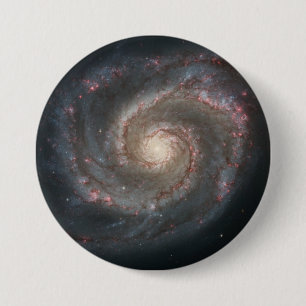 Whirlpool Galaxy (Space) (universum) (Messier 51A) Ronde Button 7,6 Cm