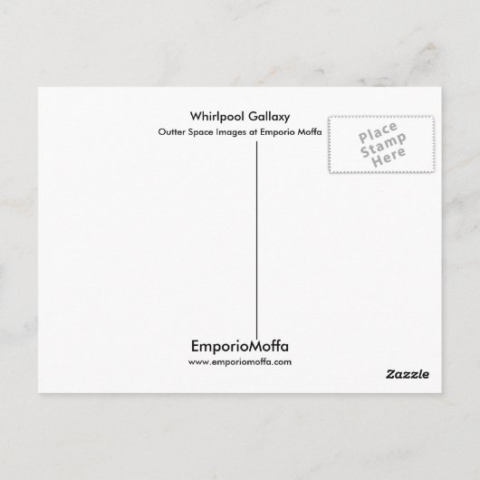 Whirlpool Gallaxy Briefkaart (Achterkant)