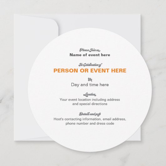 Whirlpool Mozaïek Ronde Uitnodiging in Goud en Oli (Achterkant)