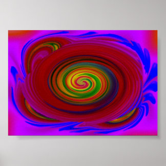 Whirlpool van blauw poster