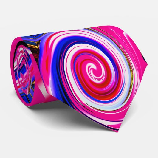 Whirls leuke roze kerst mode stropdas (Opgerold)