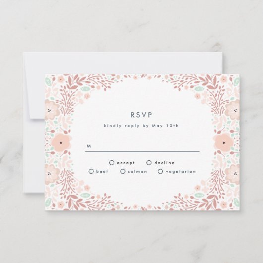 Whirlwind Floral Wedding RSVP-kaart RSVP Kaartje (Voorkant)