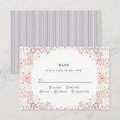 Whirlwind Floral Wedding RSVP-kaart RSVP Kaartje (Voorkant / Achterkant)