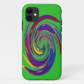 Whirlwind Green Hoesje-Mate iPhone Case (Achterkant)