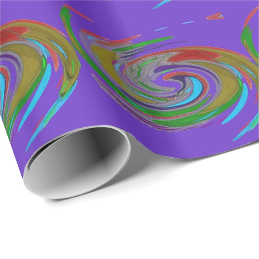 Whirlwind Paars Cadeaupapier (Rol Hoek)