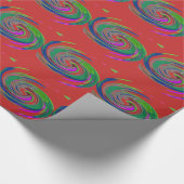 Whirlwind Red Sinaasappel Cadeaupapier (Hoek)