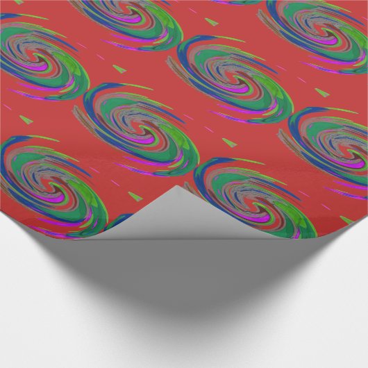 Whirlwind Red Sinaasappel Cadeaupapier (Hoek)