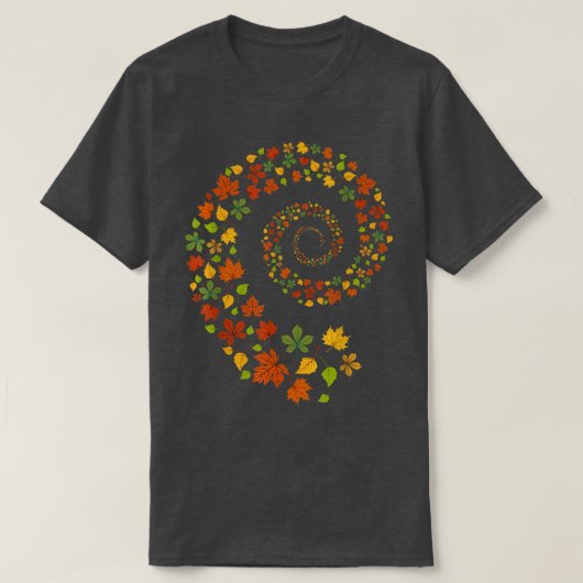 Whirlwind van de herfst leest TSpiral of Fall Colo T-shirt (Design voorkant)