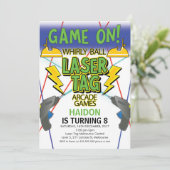 Whirly Ball Laser Label Arcade Games Verjaardag Kaart (Staand voorkant)