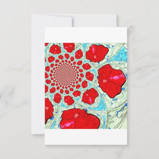 "Whirly Poppies" Bedankkaart (Voorkant)