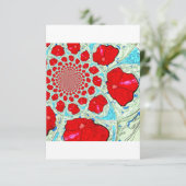 "Whirly Poppies" Bedankkaart (Staand voorkant)