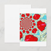"Whirly Poppies" Bedankkaart (Voorkant / Achterkant)