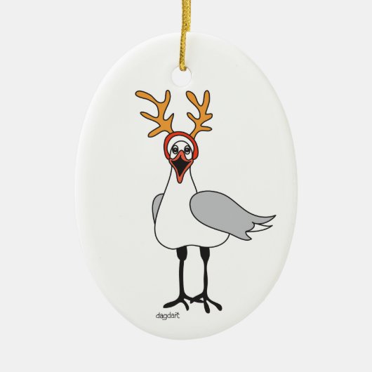 Whisical Holiday Seagull Ornament (Voorkant)