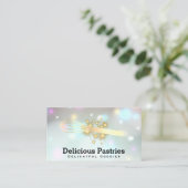 Whisk and Stars | Bokeh Glow Visitekaartje (Staand voorkant)