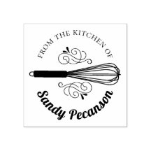 Whisk bloeien uit de keuken van de stempel