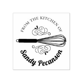 Whisk bloeien uit de keuken van de stempel