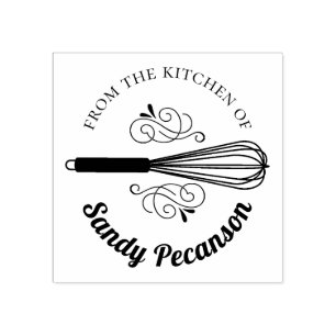 Whisk bloeien uit de keuken van de stempel