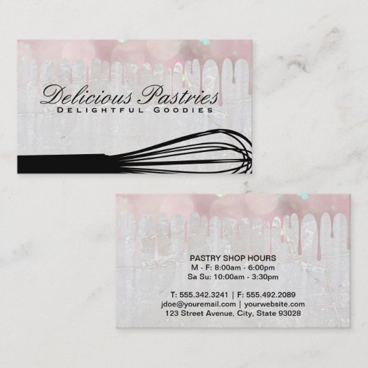 Whisk Cooking Tool | Steen | Drip Visitekaartje (Voorkant / Achterkant)