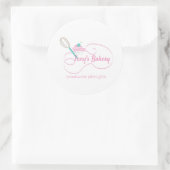 Whisk Cupcakes Swirl Zelfgemaakte Bakkerij Ronde Sticker (Tas)